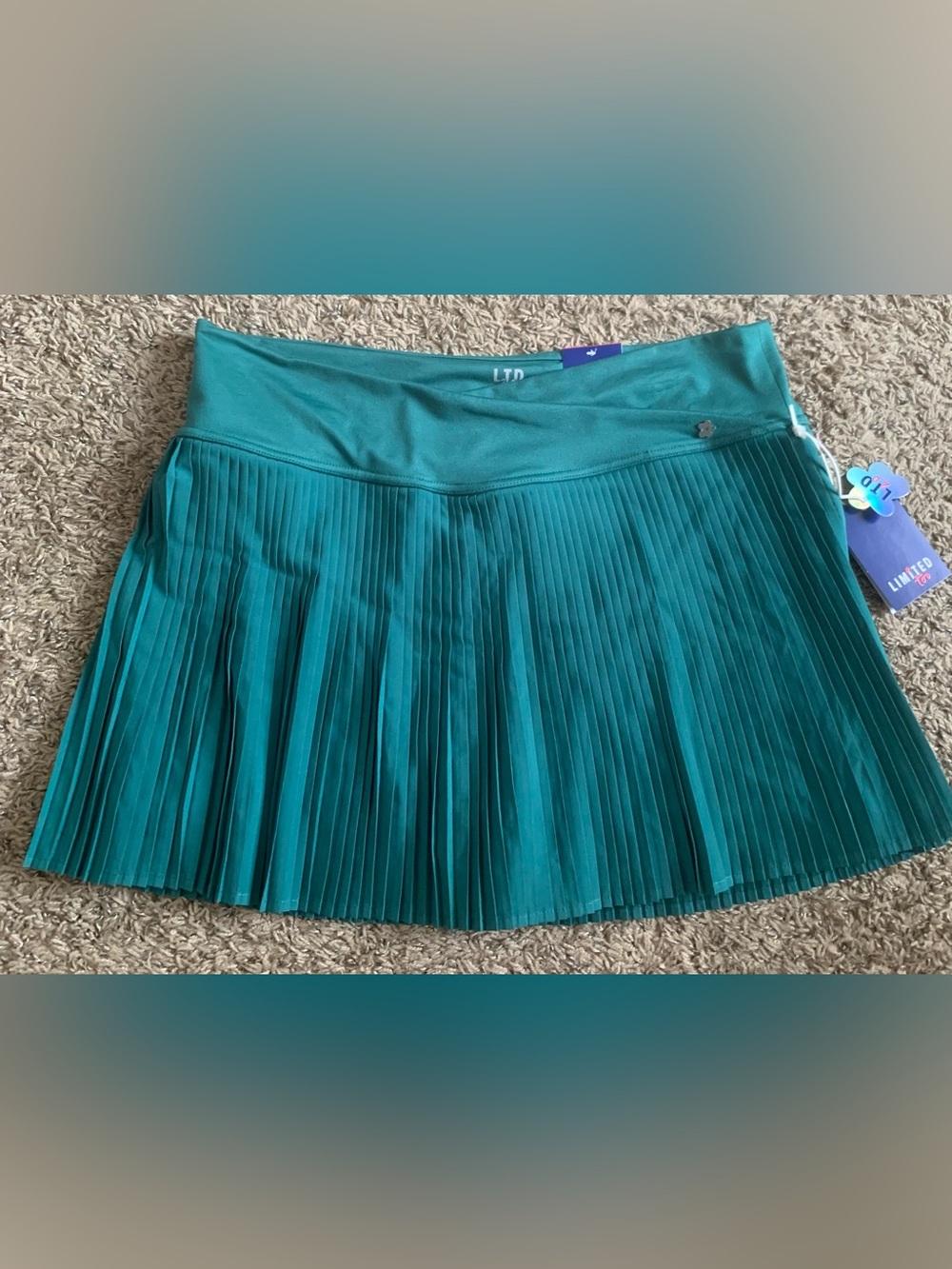 NWT Girl’s Limited Too Teal Pleated Mini Skirt